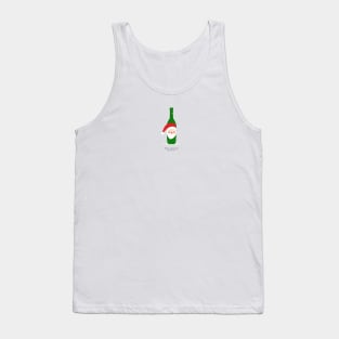 Santa claus and green bottle with christmas lights bulbs Tank Top